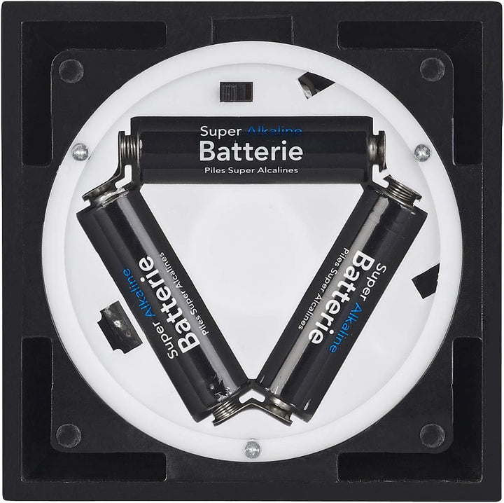 infactory Schneelaterne: LED-Laterne mit Schneewirbel und Deko-Weihnachtsmann, warmweiss (LED Weihna