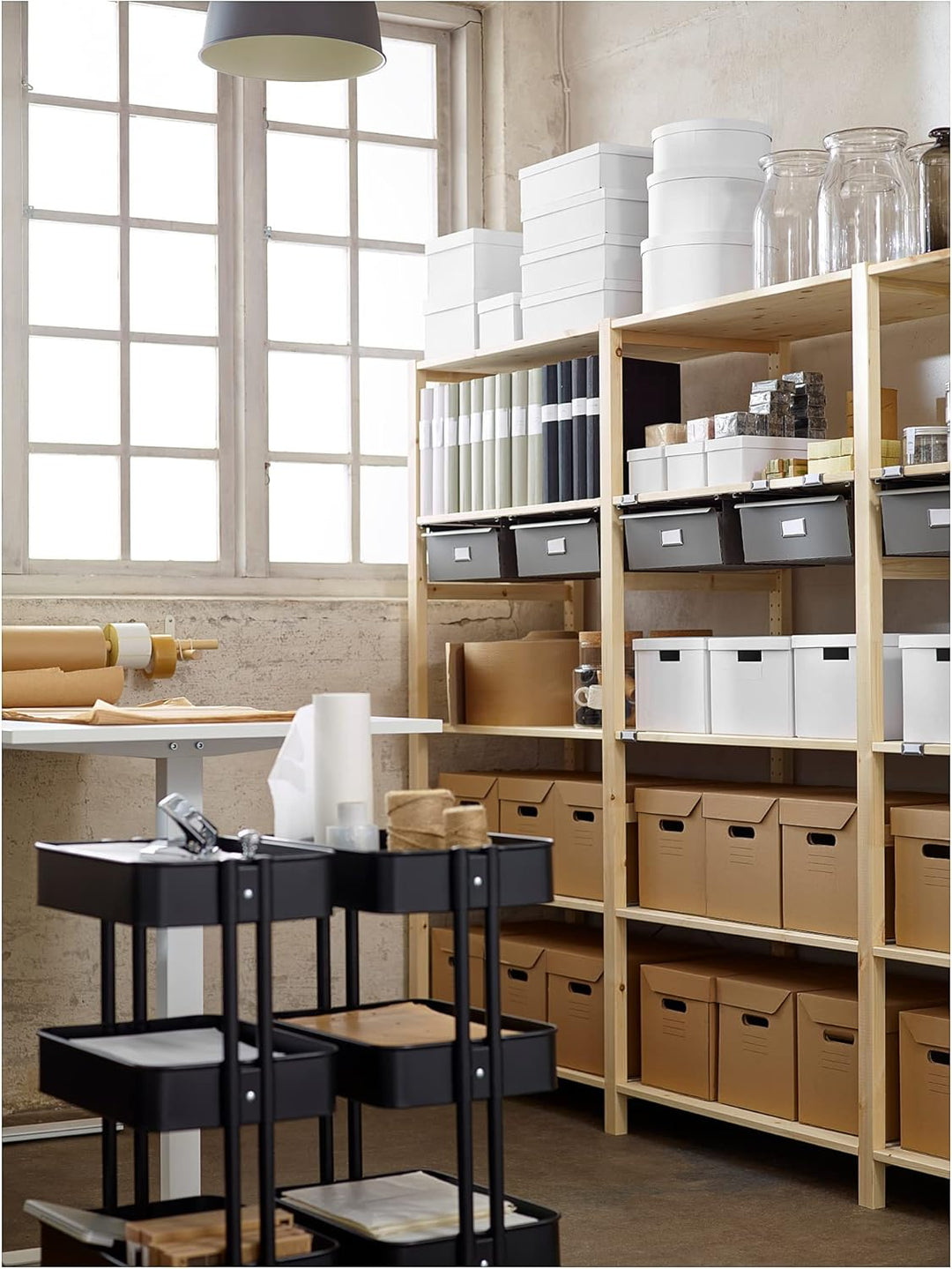 IKEA RÅSKOG Trolley, 35x45x78cm, Schwarz