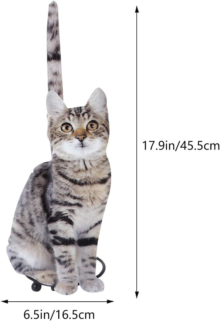 Hemoton Stehender Rollenhalter Küchenpapierhalter Grau Katze Figur Eisen Kunst Toilettenpapierhalter