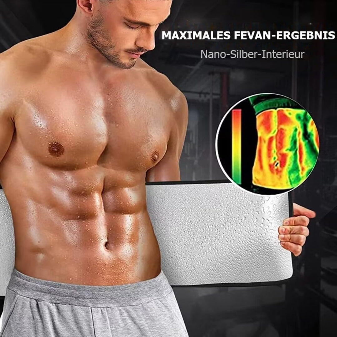 FEVAN Schlankheitsgürtel für Herren, aus Neopren, Schlankheitsgürtel für Damen und Herren, Bauchwegg