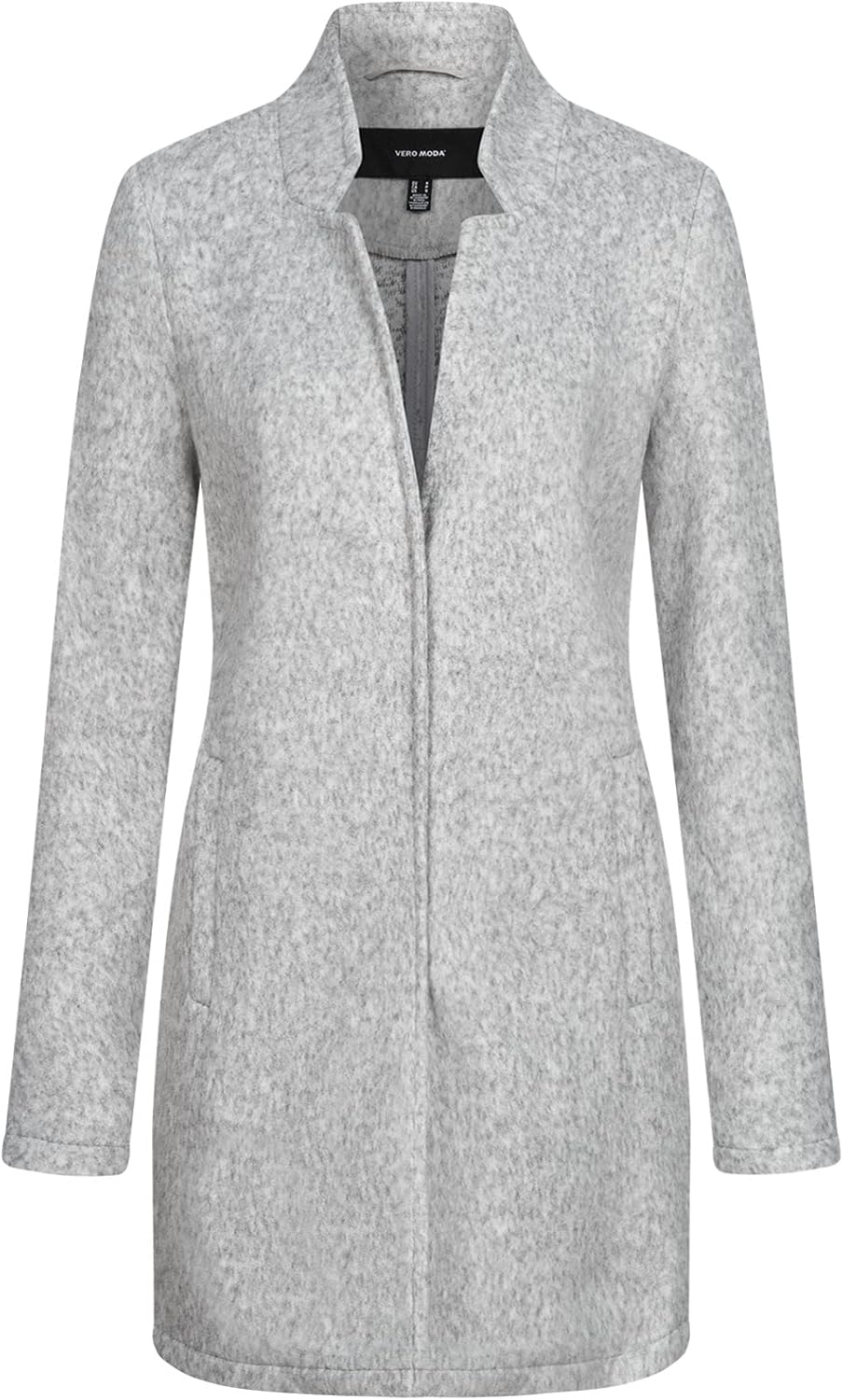 VERO MODA Damen Wollmischungs-Mantel M light grey melange, M light grey melange