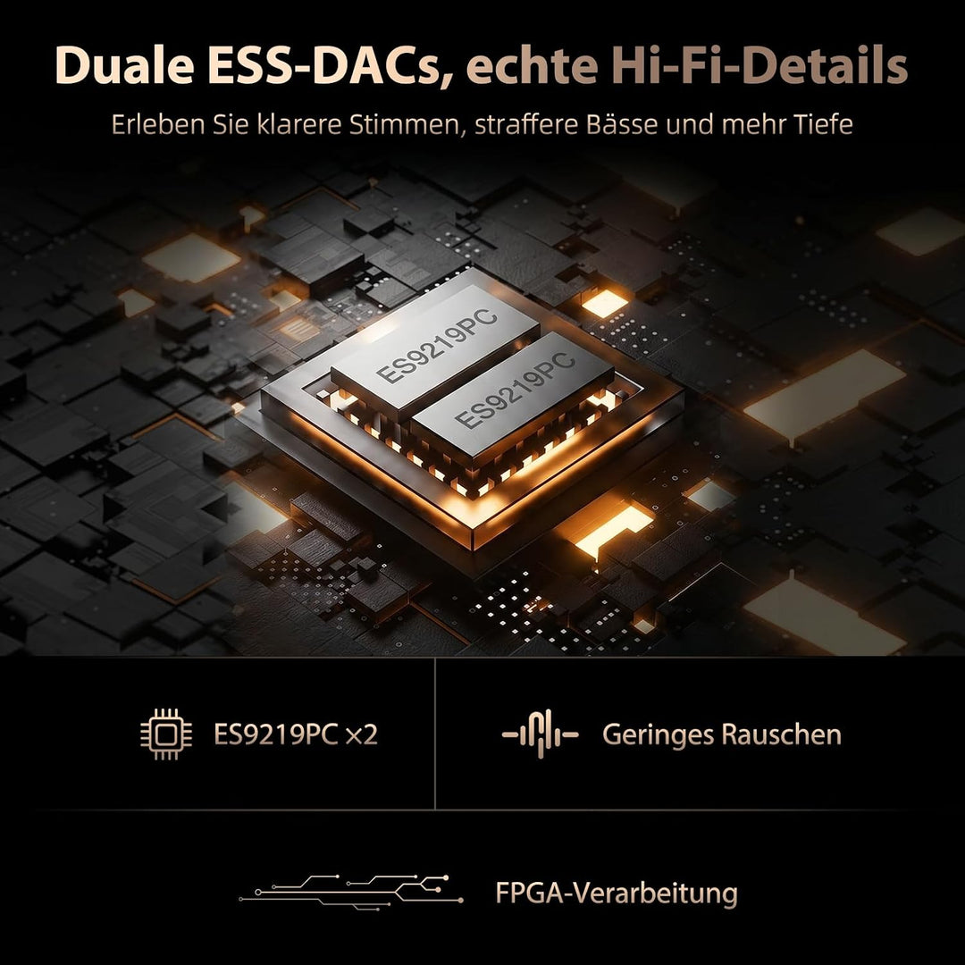 HIFI WALKER H20 Pro Hi-Res MP3 Player mit Bluetooth, 64GB microSD Karte, Lossless Musikplayer mit Du