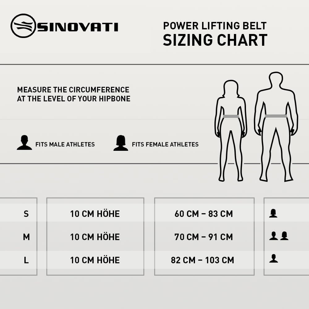 SINOVATI Premium Gewichthebergürtel KDK Gürtel aus Rindsleder mit Schnalle, Weightlifting Lever Belt