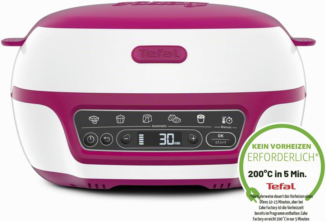 Tefal Cake Factory Délices KD8101 | Kuchenbackautomat | 5 Automatische Programme | Manueller Modus |