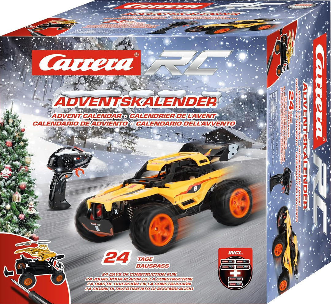 Carrera RC Adventskalender I Xmas Calendar Offroad I Adventskalender Bausatz mit 2,4GHz RC Buggy I 2