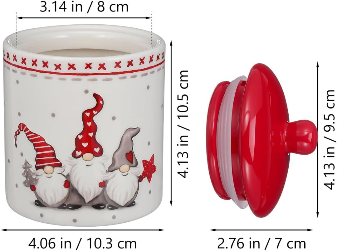 Housoutil Keksdose Keramik Weihnachten, Keksdose Weihnachten Keramik Mit Deckel, Versiegelte Aus Für