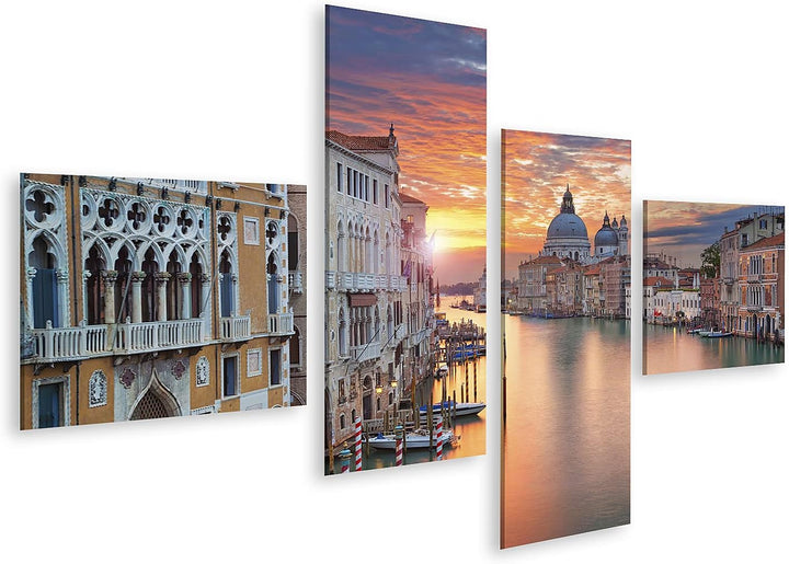 islandburner Bild auf Leinwand Venedig Canale Grande Im Sonnenlicht Bilder Wandbilder Poster Leinwan