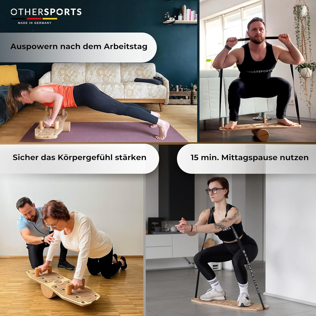 Sportboard 3 - Gleichgewichtstrainer für mehr Kraft &amp; Gesundheit – Effektives Balance Training Equip