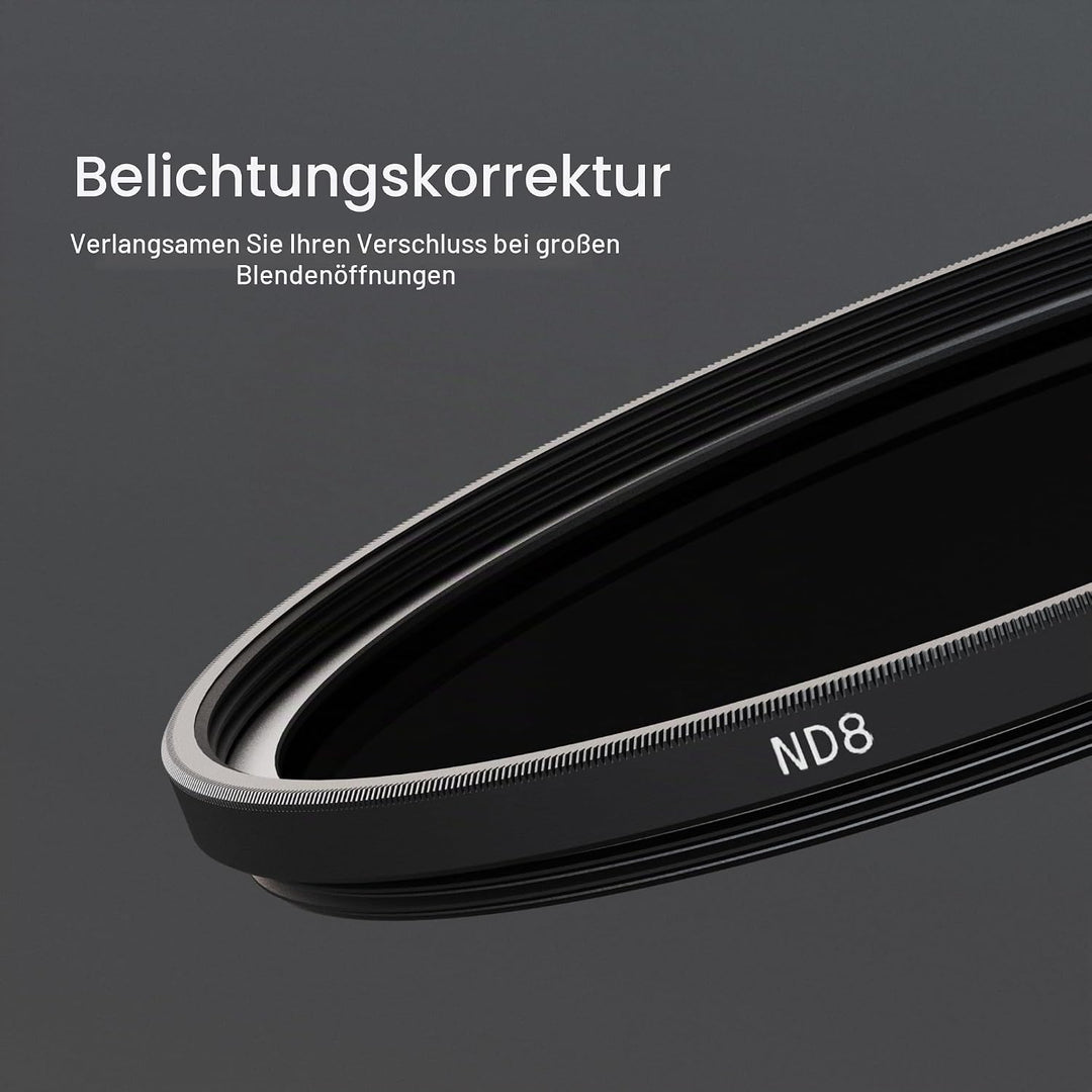 Urth 77 mm Graufilter ND8 (3 Stop) ND Filter (Plus+) 77mm, 77mm