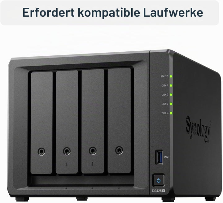 Synology DS425+ 16TB (Synology HAT3300-4T) 4 Bay Desktop NAS