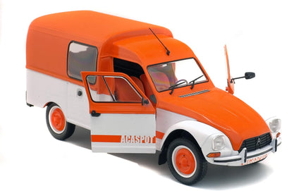 Solido Citroen Acadiane Acaspot, 1984, Modellauto, Massstab 1:18, weiss/orange