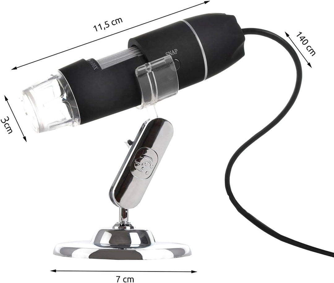 USB Digital-Mikroskop 50x-1600x Vergrösserung 8 LEDs Endoskop Mini-Videokamera für Windows XP/Vista,