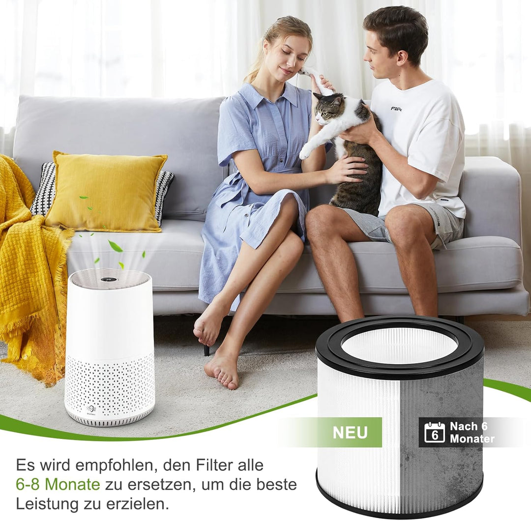 2 Stück FY0611/30 Ersatzfilter kompatibel mit Philips 600 Series Luftreiniger AC0650/10 und AC0651/1