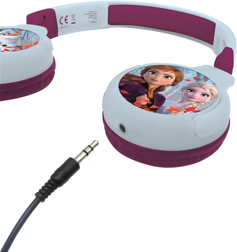 Lexibook Disney Die Eiskönigin-2-in-1-Bluetooth-Kopfhörer für Kinder, Stereo Wireless Wired, Kinders