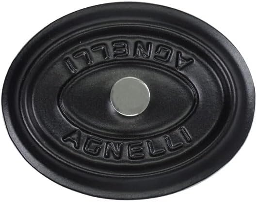 Pentole Agnelli Slowcook Ovaler Schmortopf mit Zwei Griffen aus Gusseisen, Durchmesser 22 cm, Mattsc
