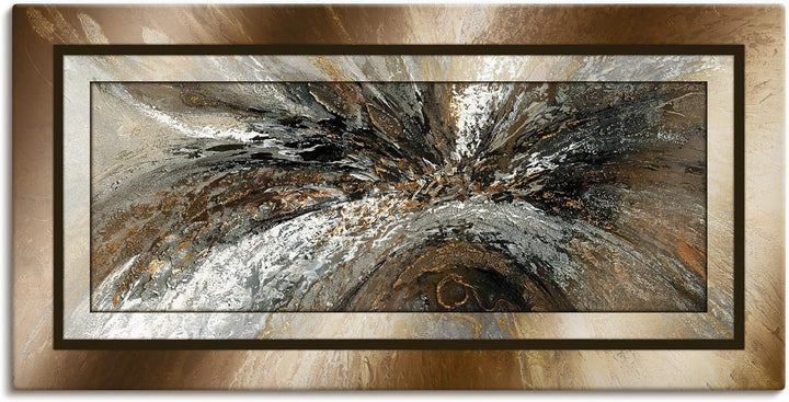 Artland Leinwandbild Wandbild Bild auf Leinwand 100x50 cm Wanddeko Abstrakte Kunst Geometrie Modern