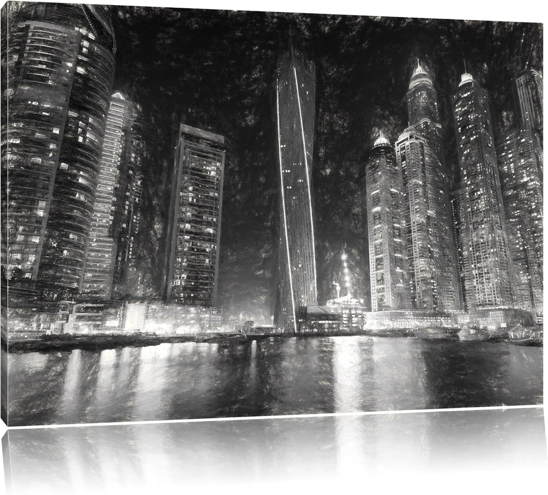 Pixxprint Dubai Burj al Arab als Leinwandbild/Grösse: 100x70 / Wandbild/Kunstdruck/fertig bespannt,