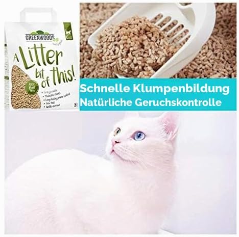 Greenwoods Katzenstreu, natürlich, 3 x 8 l