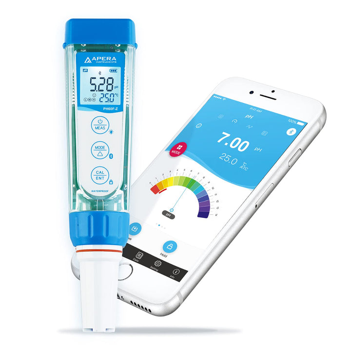 Apera Instruments PH60F-Z Smart pH-Messgerät mit flacher Elektrode (unterstützt durch die ZenTest Mo