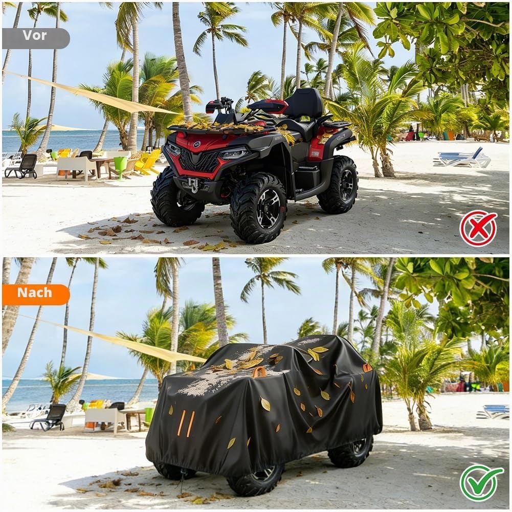 Quad Abdeckplane ATV Abdeckung, Abdeckhaube Wasserdicht, Outdoor Fahrzeug Abdeckplane, 210D Oxford A