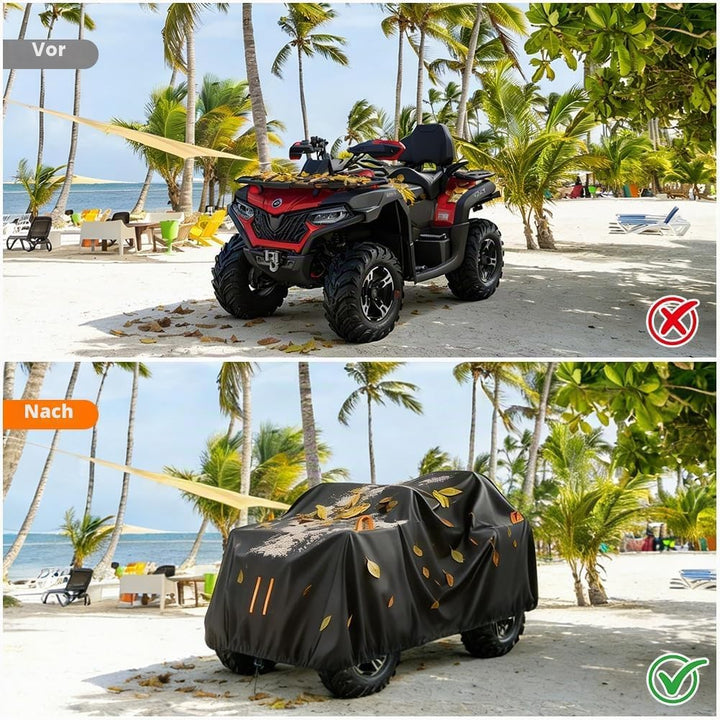Quad Abdeckplane ATV Abdeckung, Abdeckhaube Wasserdicht, Outdoor Fahrzeug Abdeckplane, 210D Oxford A