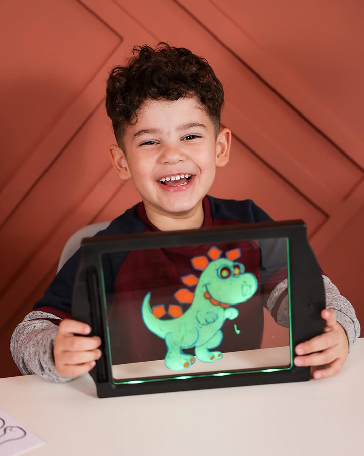 Marvin's Magic - Neon-Glühen Bastelset - Kinder-Kunst-Set - inkl. Neon-Effekt-Zeichentafel mit integ