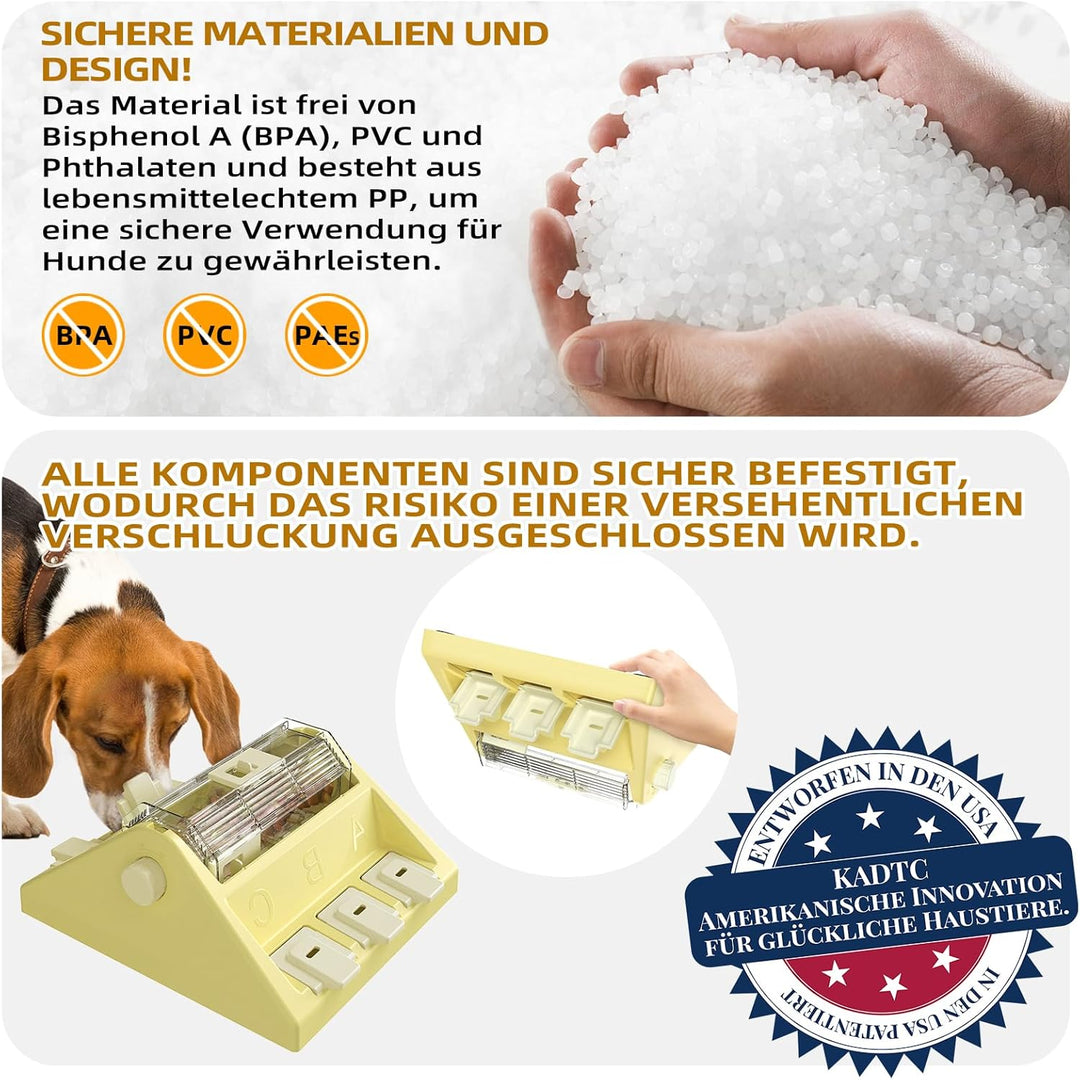 KADTC 2-in-1-Puzzlespielzeug zum Rollen (pfotenaktiviert, 0,4kg Kapazität), Verstellbarer Anti-Schli