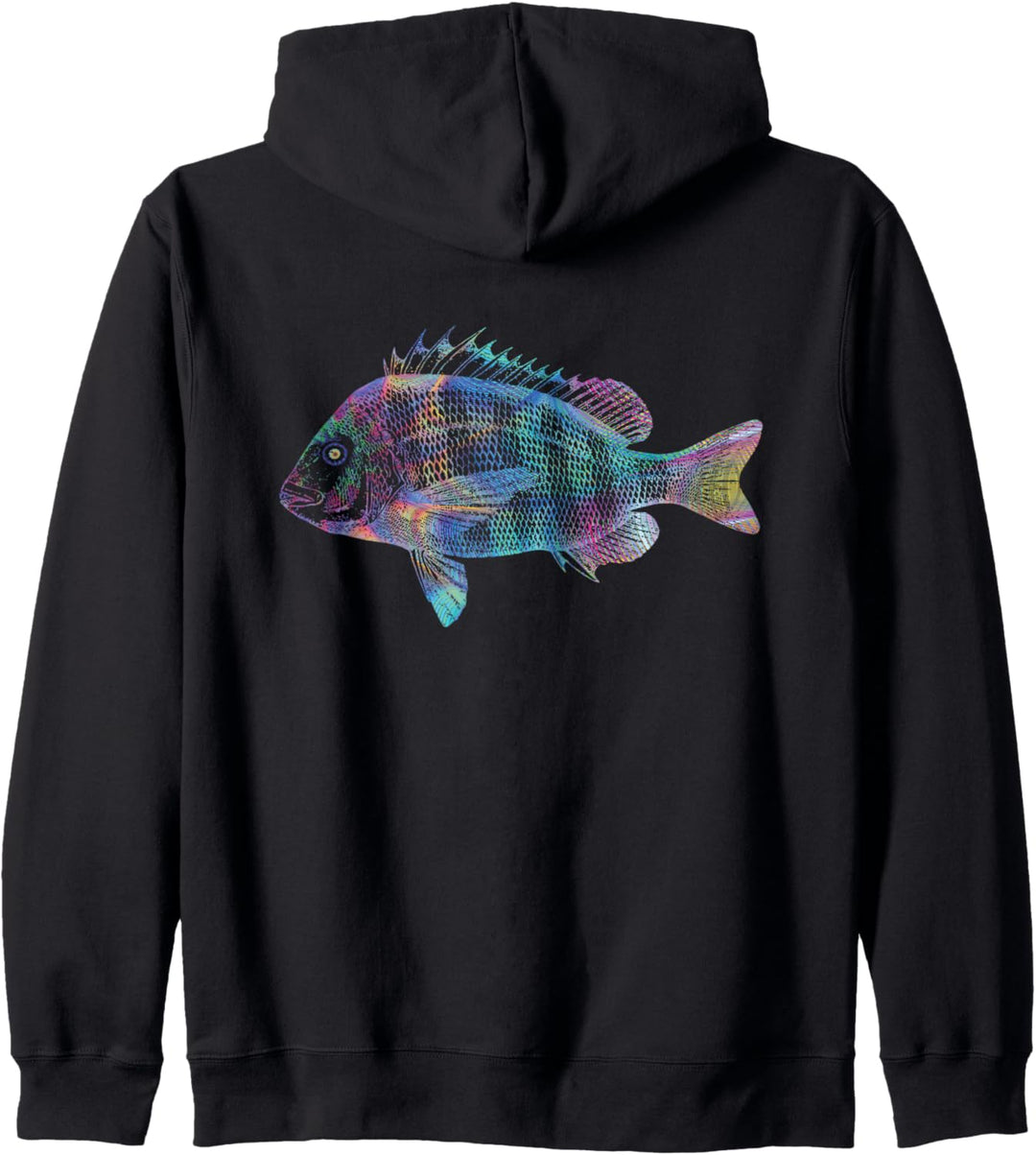 Psychedelic Fish Gift Colorful Ocean Trippy Sea Creature Kapuzenjacke