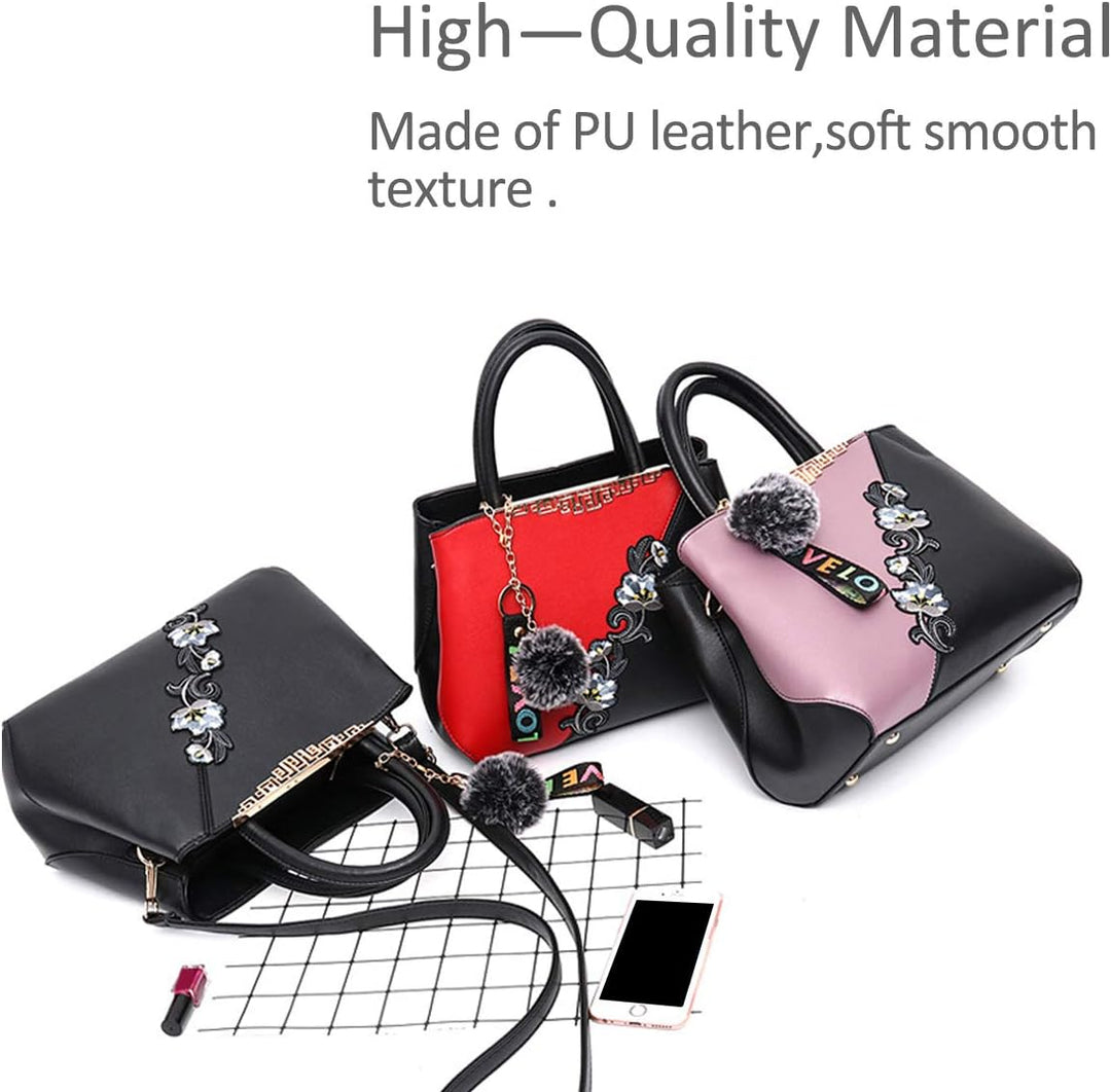 NICOLE & DORIS Handtaschen Damen modische Damenhandtaschen taschen Damen Umhängetaschen mit Blumenmu