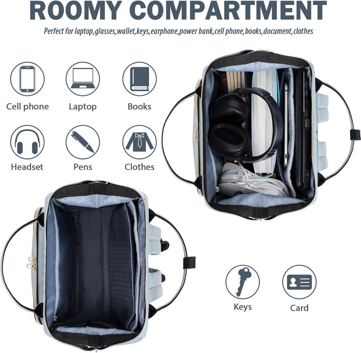 VANKEAN 17 Zoll Laptop-Rucksack für Damen und Herren, modische Computer-Arbeitstasche, grosse Kapazi