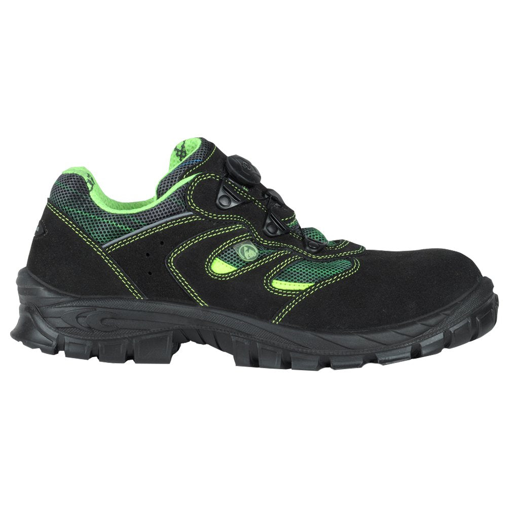 Cofra 13200-000.W42 LYTIR S1 P ESD SRC Sicherheitsschuhe, Schwarz/Hellgrün, Grösse 42, 42 EU