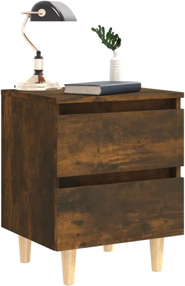 FIRBNUS Bedside Table Nachtkonsole Beistelltisch mit Stauraum Night Stand Nachttisch mit Massivholz-