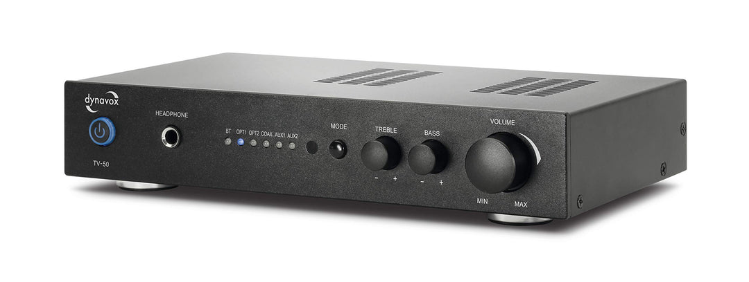 Dynavox Digital-Verstärker TV-50, kompaktes Design, TV-Verstärker mit schraubbaren Anschluss-Termina