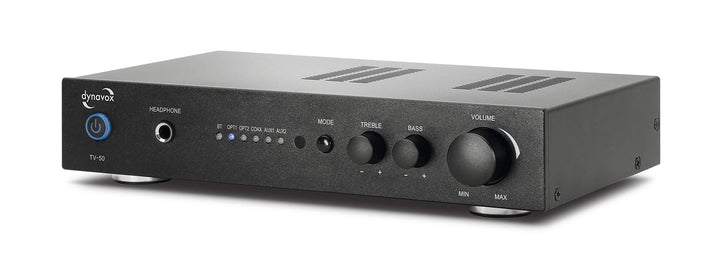 Dynavox Digital-Verstärker TV-50, kompaktes Design, TV-Verstärker mit schraubbaren Anschluss-Termina