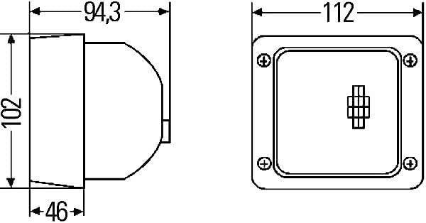 HELLA - Halogen-Arbeitsscheinwerfer - Ultra Beam - 12V - Anbau/geschraubt - hängend/schwenkbarer Mon