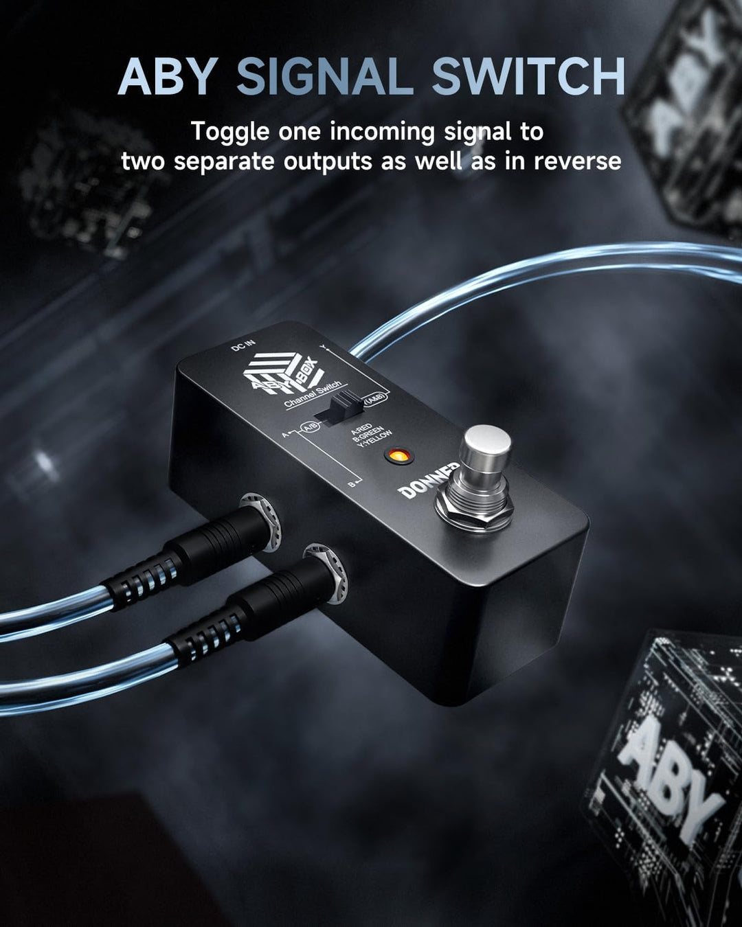 Donner ABY Box Line Selector AB Schalter Mini-Gitarren-Effektpedal True Bypass Schwarz：ABY pedal, Sc