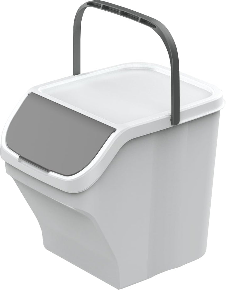 Gardissimo Sort 3 x 25 Liter Mülleimer - Küche Stapelbox mit 3 Fächern - Mülltonnenbox 3er - Abfalle
