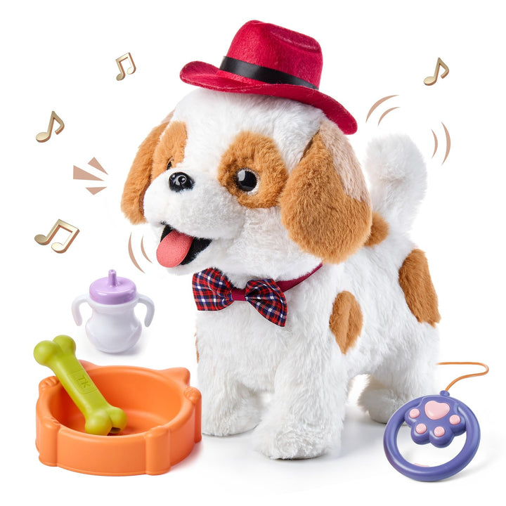 OR OR TU Hund Spielzeug Kinder Plüschwelpe Leckt Elektronische Haustiere mit Ferngesteuerter, der Lä