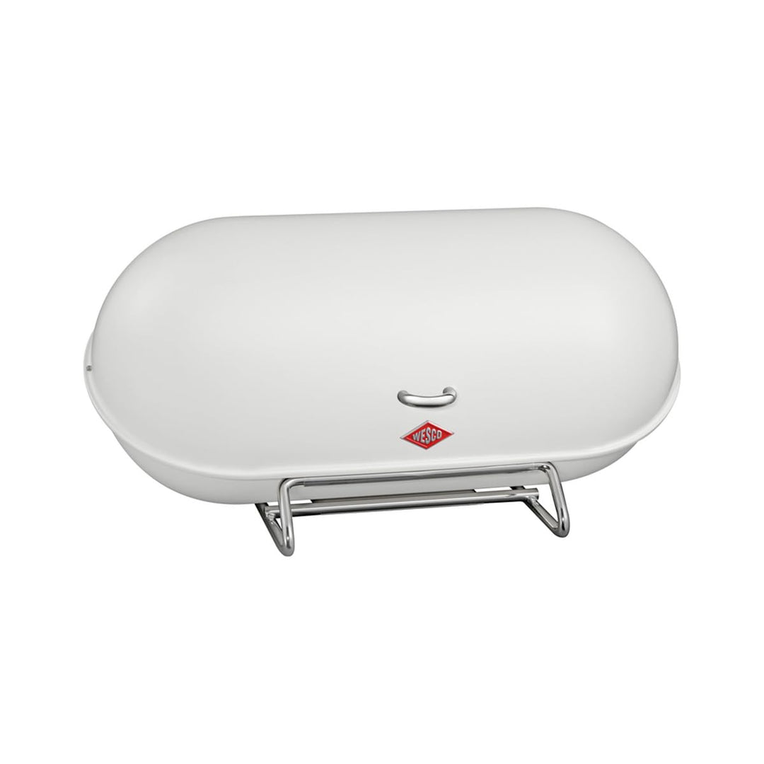 WESCO Brotkasten Breadboy mit klapperfreiem Schwenkdeckel in der Farbe weiss matt, pulverbeschichtet