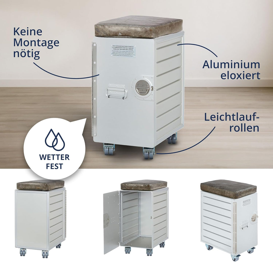 Hocker Schubladenschrank, Rollcontainer, Metallschrank, Büroschrank, Industrial Möbel, Aktenschrank