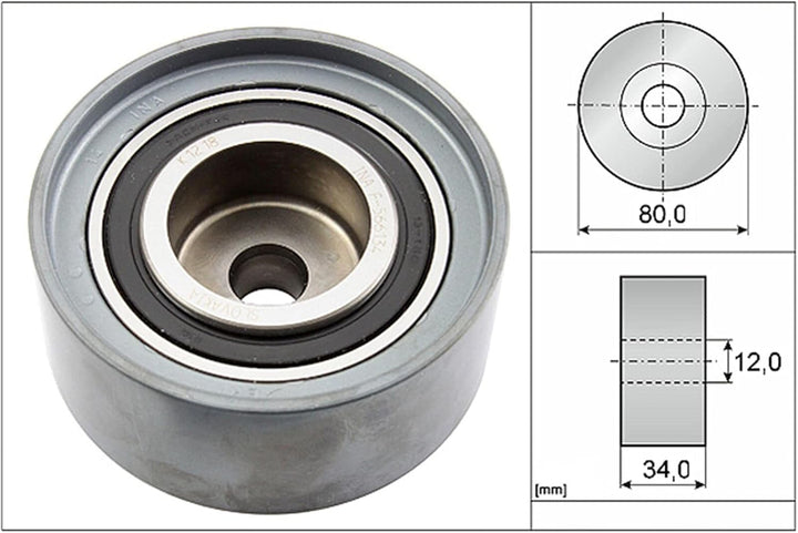 INA 532 0527 10 Umlenk-/Führungsrolle, Zahnriemen