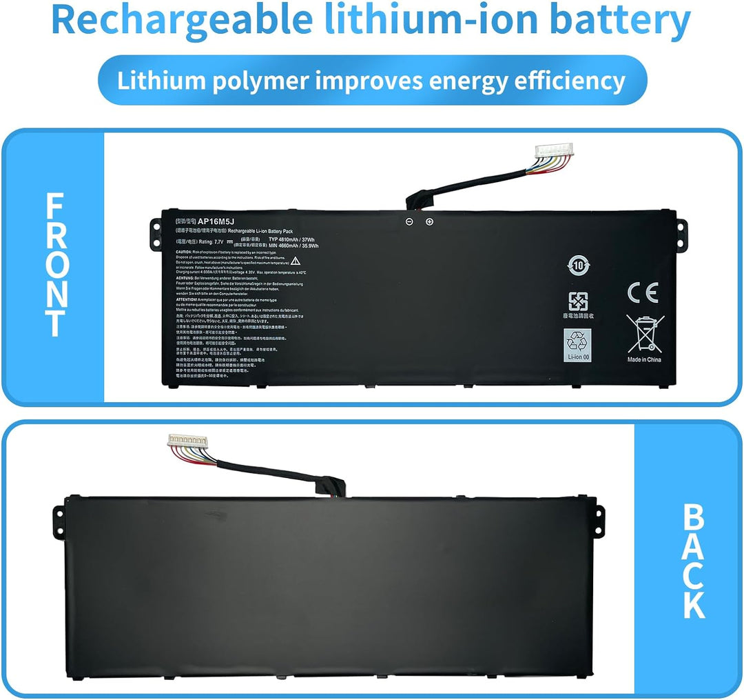AP16M5J Laptop Batterie Ersatz für Acer Aspire 1 A114-31 A114-31-C4HH A114-31-C5GM 3 A314-31 A315-21