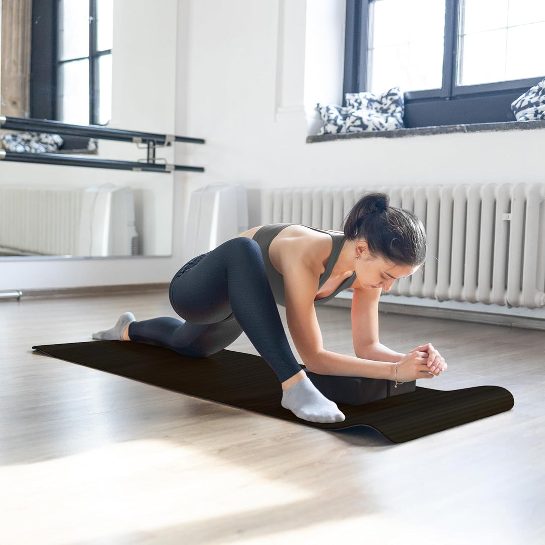 'BalanceFrom GoYoga 7-Piece Set - Include Yoga Mat with Carrying Strap, 2 Yoga Blocks, Yoga Mat Towe