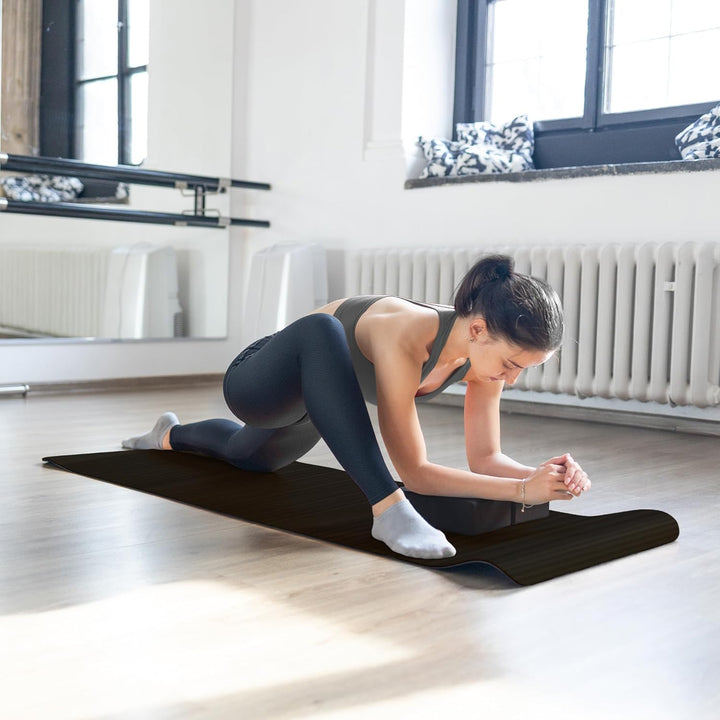 'BalanceFrom GoYoga 7-Piece Set - Include Yoga Mat with Carrying Strap, 2 Yoga Blocks, Yoga Mat Towe