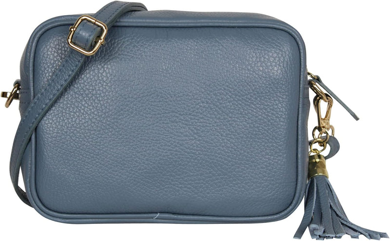 AmbraModa GLX8 - Damen Handtasche Umhängetasche Schultertasche Handytasche aus genarbtem Rindsleder