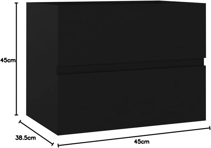 puraday Waschbeckenunterschrank Schwarz Einbauwaschbecken Waschbeckenunterschrank HäNgend BadmöBel S