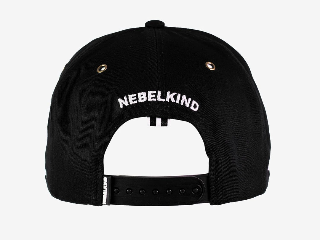 Nebelkind Snapback Cap Snapback Society Schwarz Sandwich-Schirm Grössenverstellbar Unisex One Size