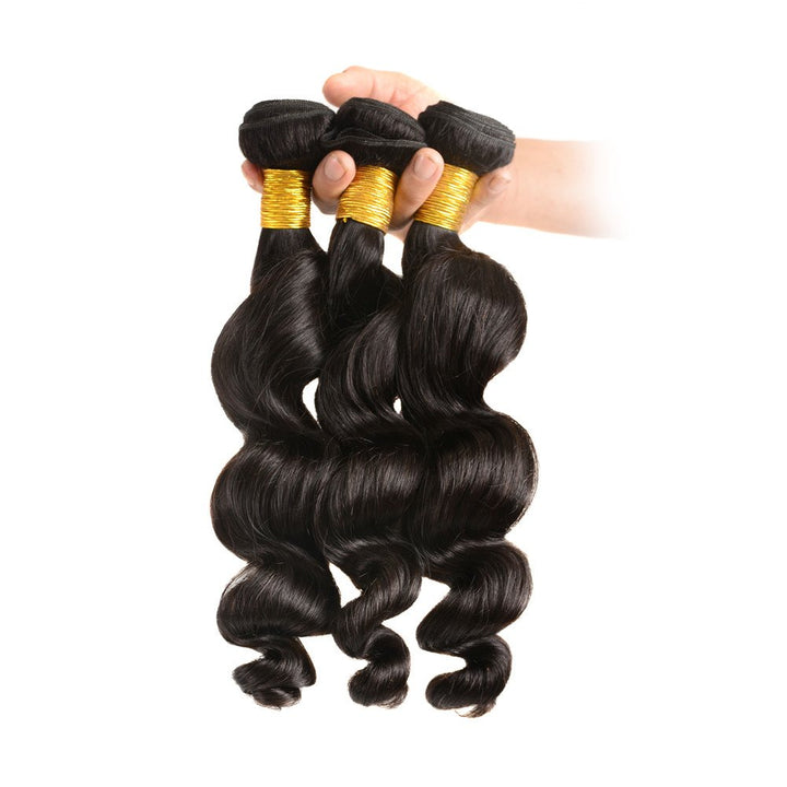 Huarisi Loose Wave Bundles Human Hair Bundles 10A Grade 100% Unprocessed Brazilian Virgin Hair Loose