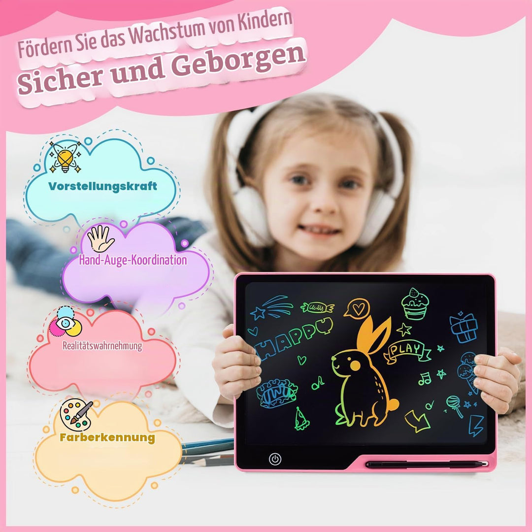 LCD-Schreibtablett für Kinder, Wiederaufladbare 16 Zoll Maltafel Zeichentafel, Vorschule Lernen Spie