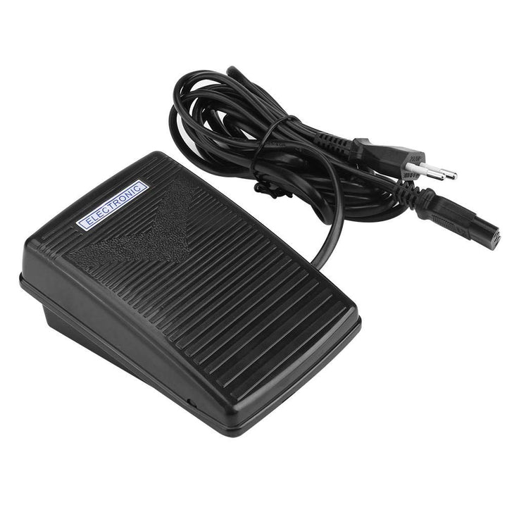Fdit Pedal für Nähmaschine, mit Netzkabel, Pedalsteuerung, für zu Hause, Schwarz, EU Prise, EU Prise